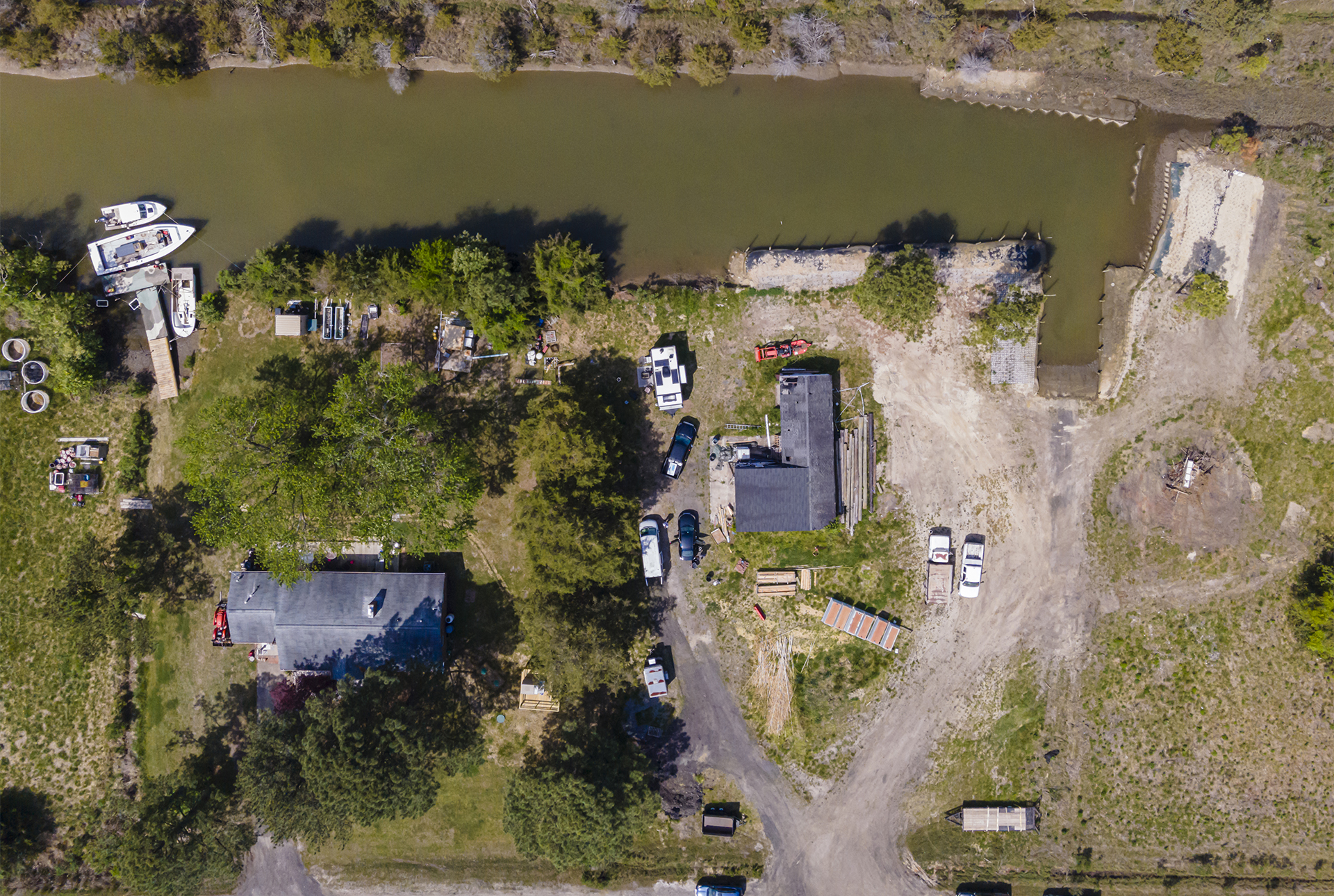 Aerial photo of the Land's End home test site.